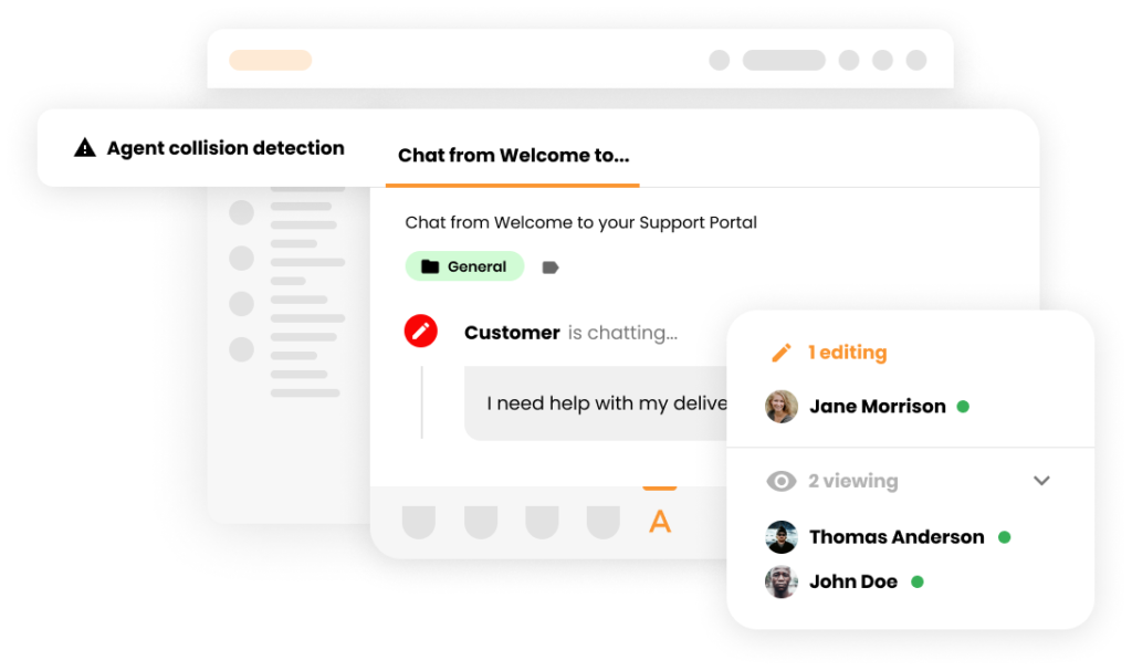 Agent collision detection feature in Customer communications software - LiveAgent