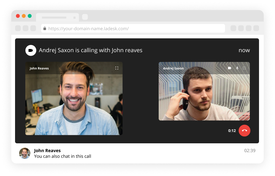 Mockup-Real time video chat browser based