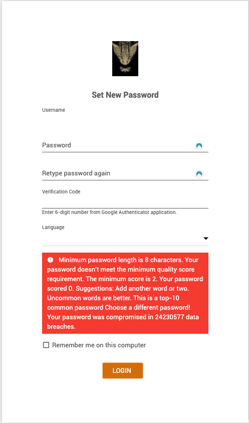 LiveAgenti parooli valideerija